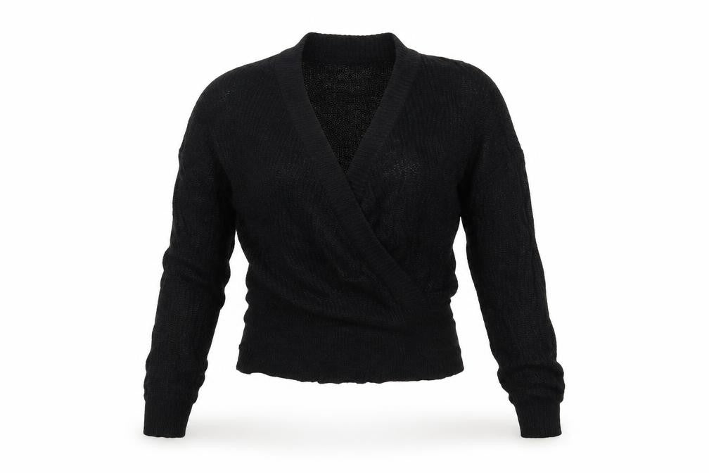 Womens UK Size M QED London Black Pullover Jumper