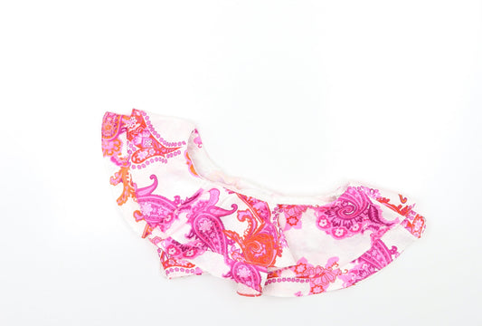 SheIn Womens Pink Floral  Cropped Blouse Size S