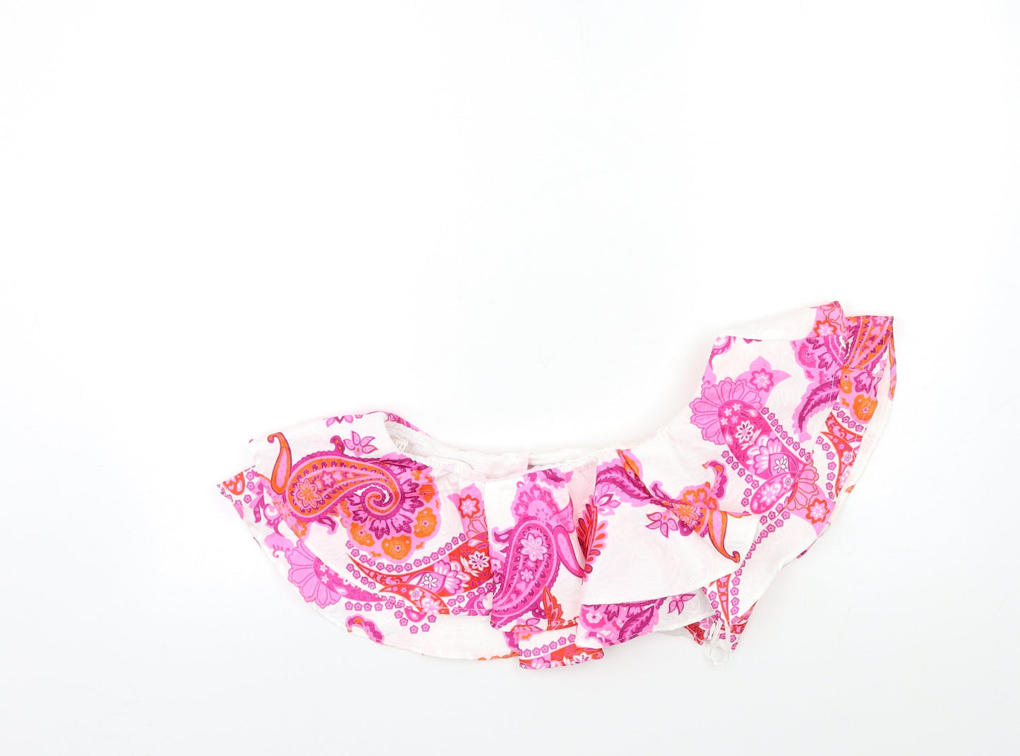 SheIn Womens Pink Floral  Cropped Blouse Size S