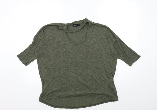 Womens UK Size M New Look Green Pullover Jumper