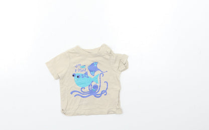 Mothercare Baby Beige   Basic T-Shirt Size 3-6 Months  - LITTLE FISH