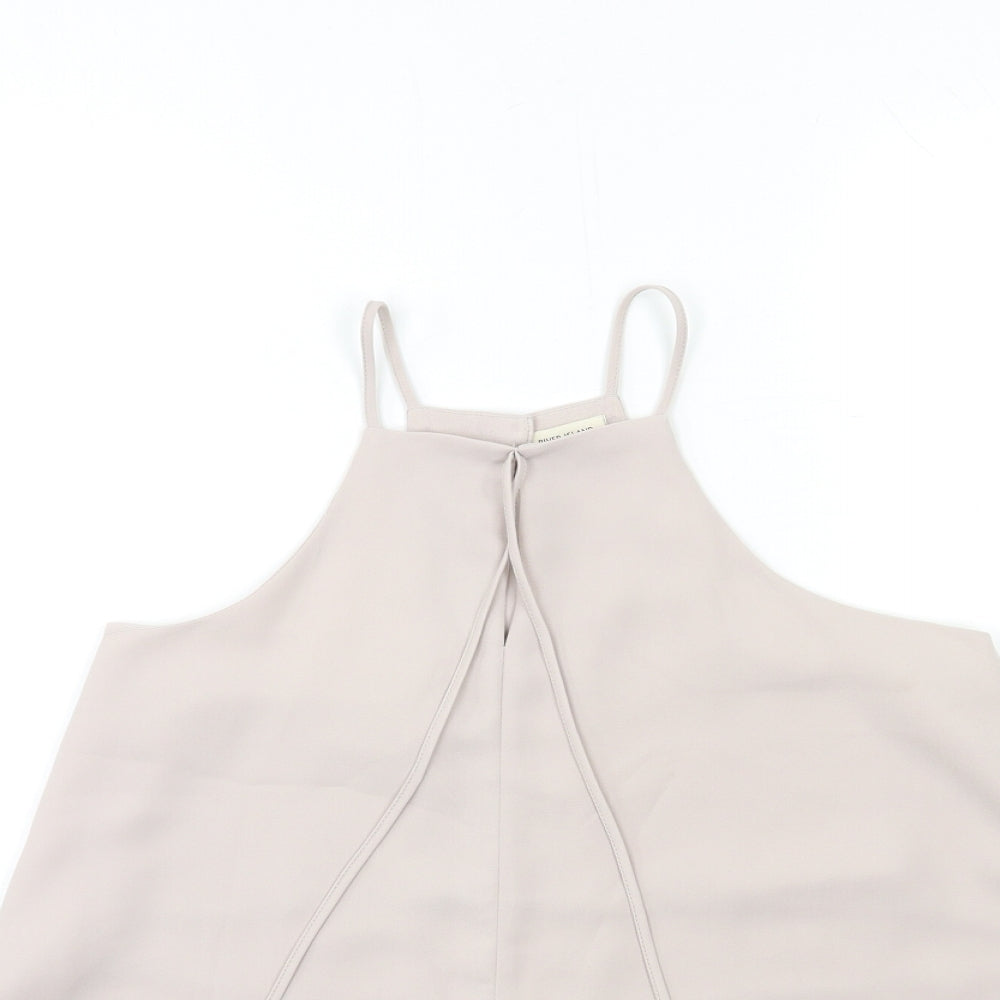 Womens UK Size 8 River Island Grey Basic Blouse