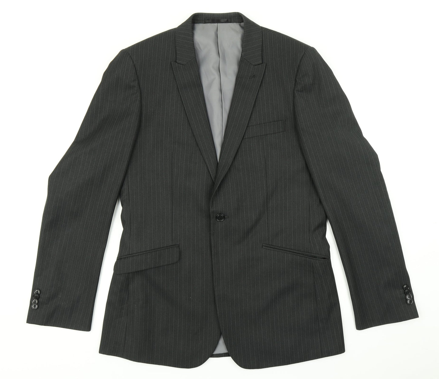 Mens UK Size 42 Burton Regular Black Suit Jacket