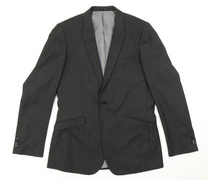 Mens UK Size 42 Burton Regular Black Suit Jacket
