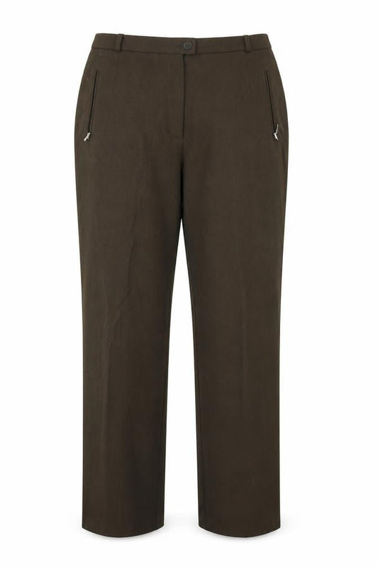 Womens UK Size 14 Marks & Spencer Regular Fit Dress Pants Brown Trousers