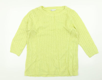 Womens UK Size 14 BHS Yellow Pullover Jumper