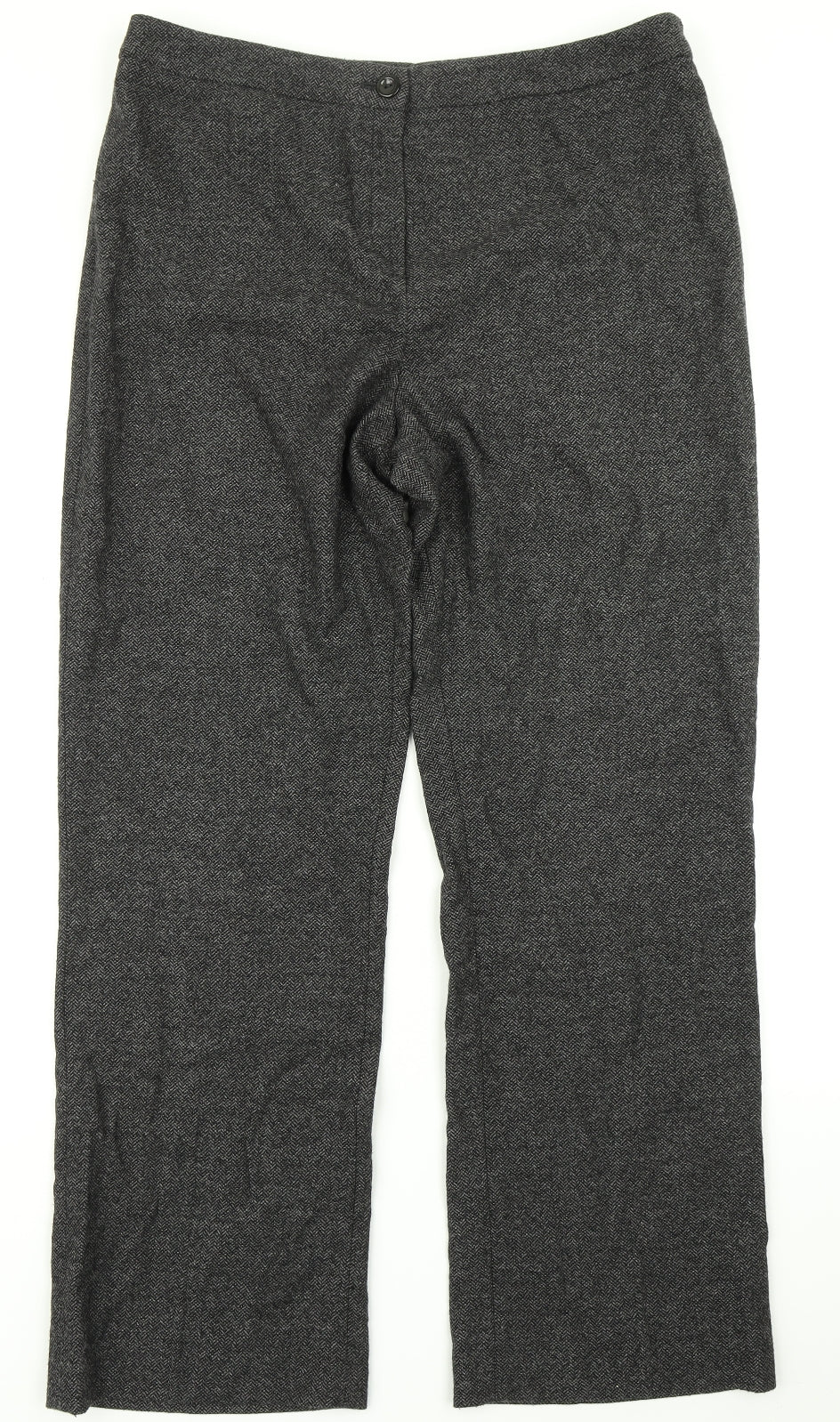 Womens UK Size 34 in Preworn Regular Fit Dress Pants Grey Trousers