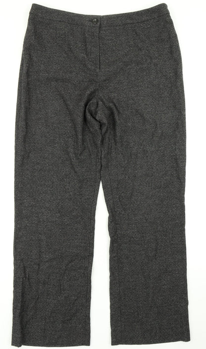 Womens UK Size 34 in Preworn Regular Fit Dress Pants Grey Trousers
