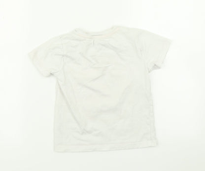 F&F Boys White   Basic T-Shirt Size 4-5 Years