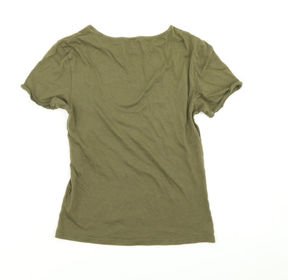 Womens UK Size 6 Jack Wills Green Basic T-Shirt