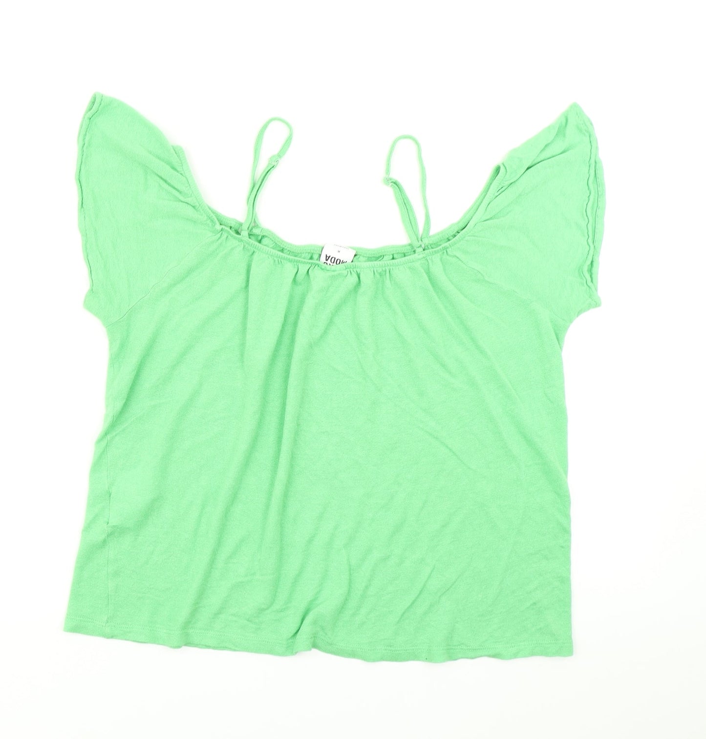 Womens UK Size M VERO MODA Green Basic Blouse