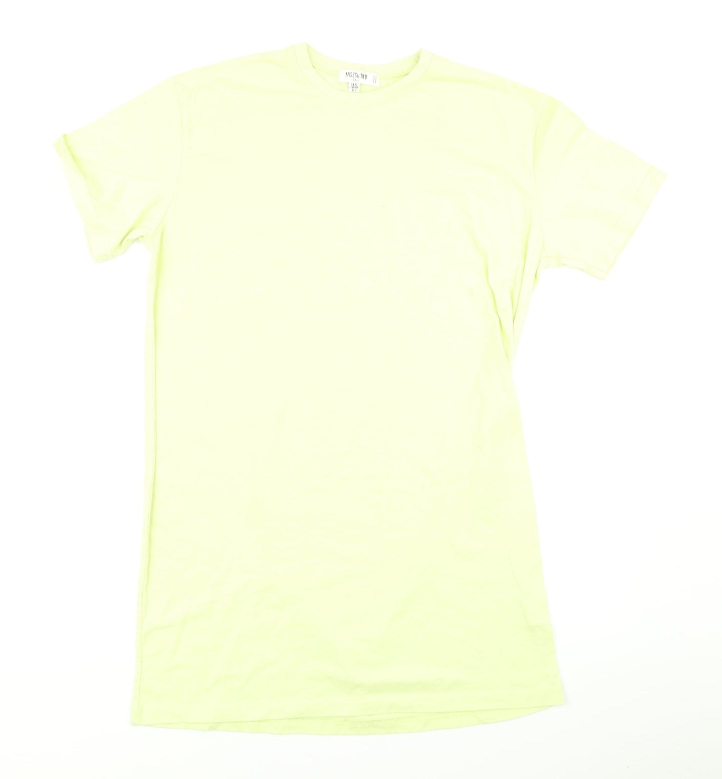 Missguided Womens Yellow   T-Shirt Dress  Size 12