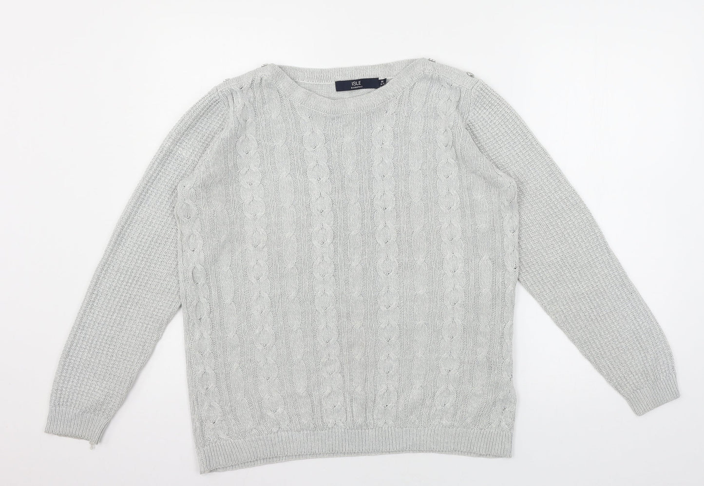 Womens UK Size 14 Isle Grey Pullover Jumper