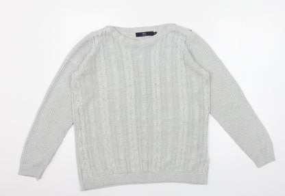 Womens UK Size 14 Isle Grey Pullover Jumper