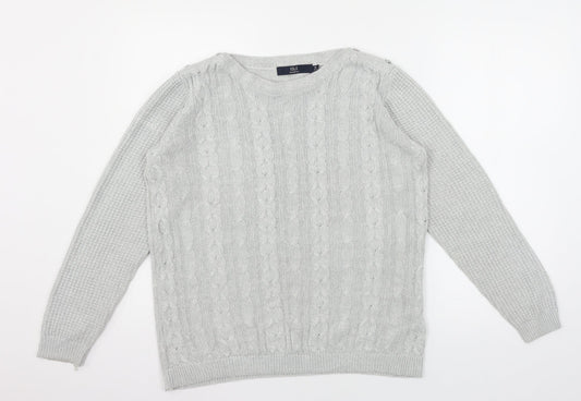 Womens UK Size 14 Isle Grey Pullover Jumper