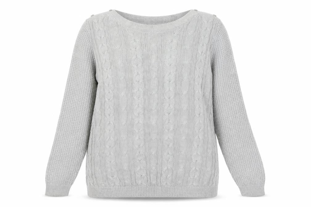 Womens UK Size 14 Isle Grey Pullover Jumper