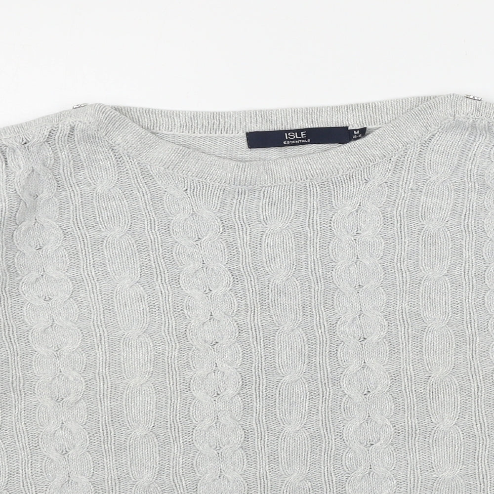 Womens UK Size 14 Isle Grey Pullover Jumper
