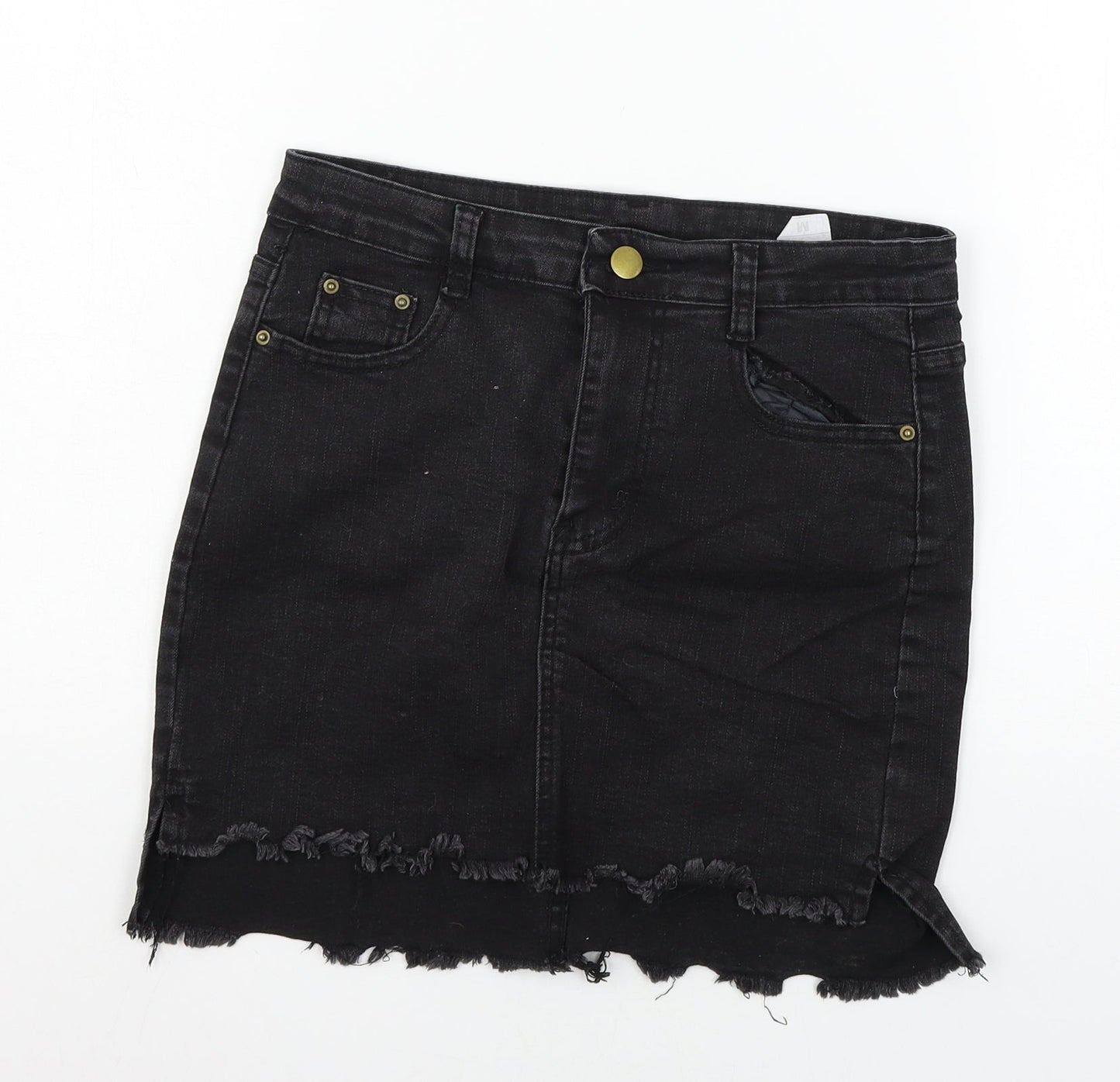 Womens UK Size M Preworn Mini Denim Skirt