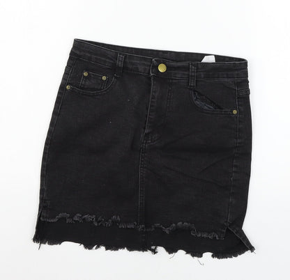 Womens UK Size M Preworn Mini Denim Skirt