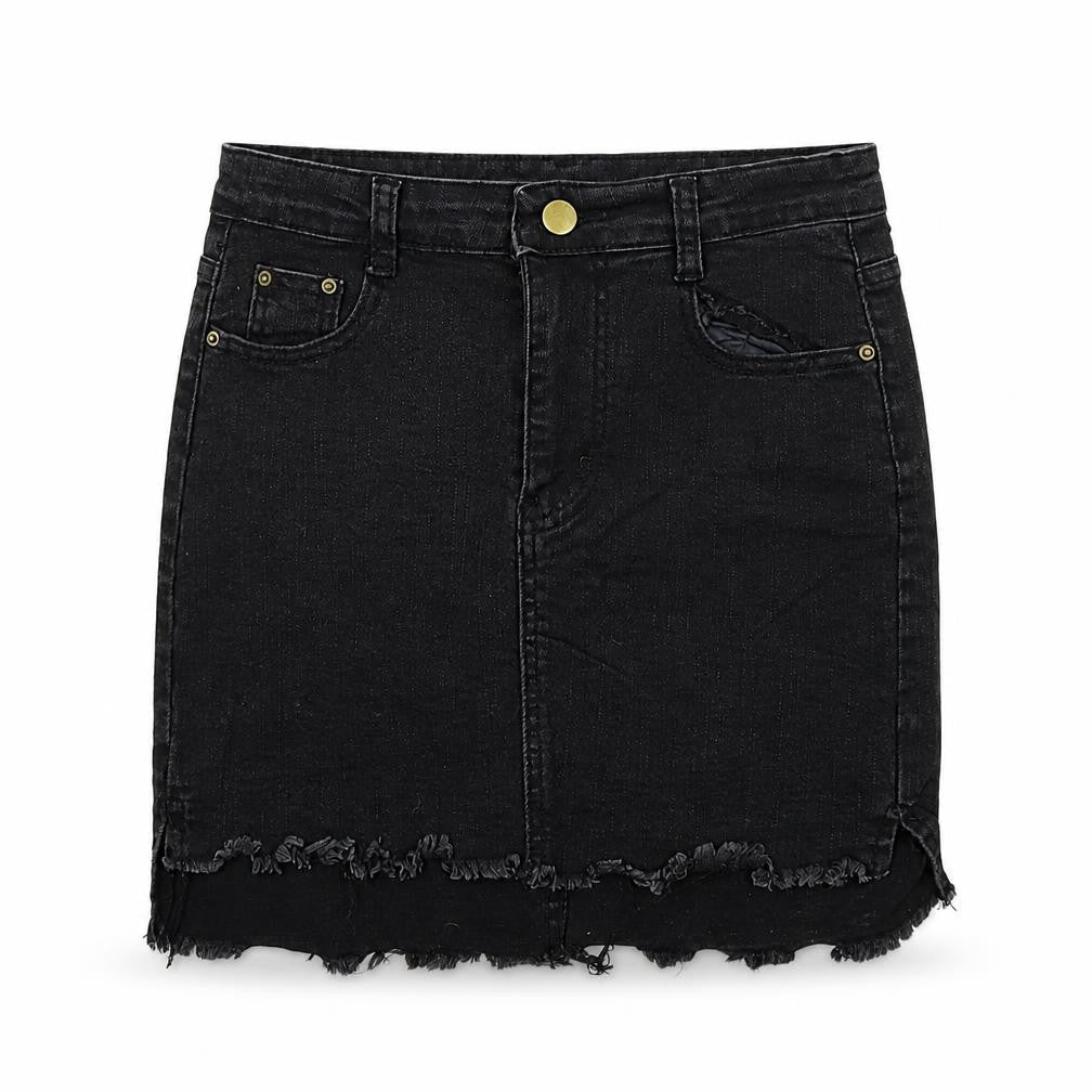 Womens UK Size M Preworn Mini Denim Skirt