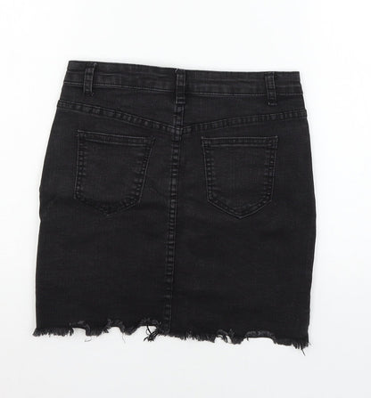Womens UK Size M Preworn Mini Denim Skirt