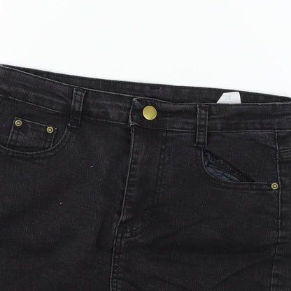 Womens UK Size M Preworn Mini Denim Skirt