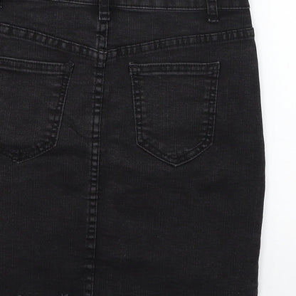 Womens UK Size M Preworn Mini Denim Skirt
