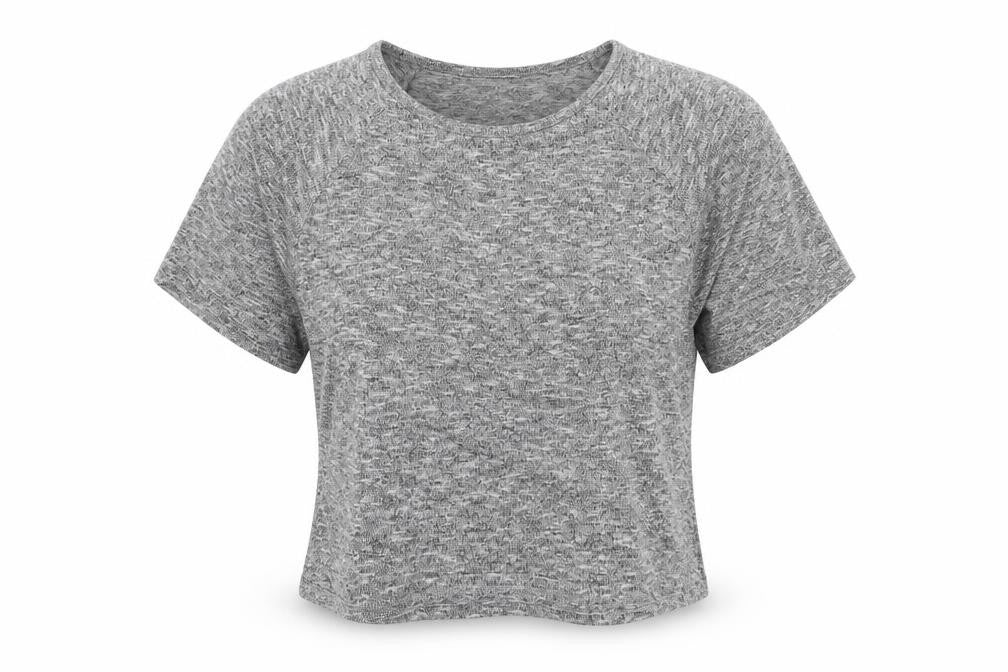 Womens UK Size 10 New Look Grey Basic T-Shirt