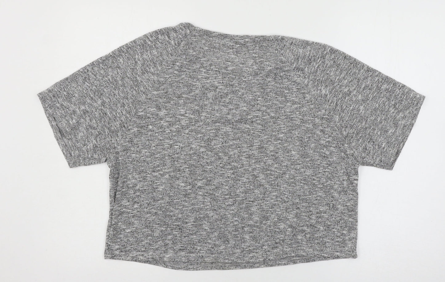 Womens UK Size 10 New Look Grey Basic T-Shirt