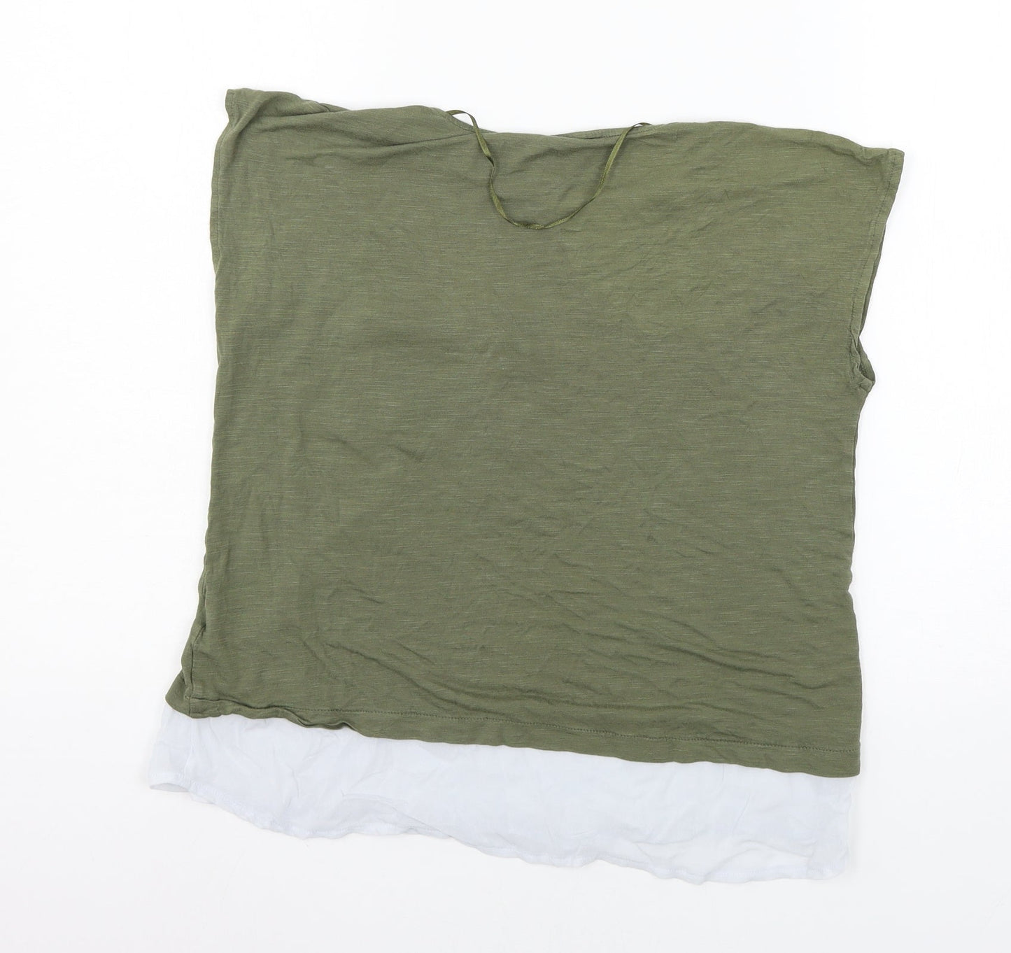 Womens UK Size 12 Atmosphere Green Basic T-Shirt