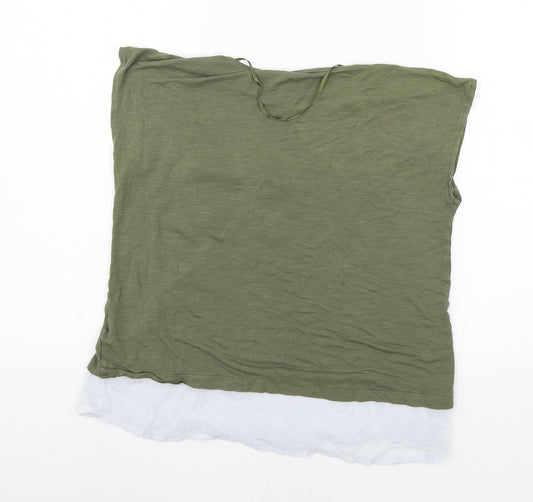 Womens UK Size 12 Atmosphere Green Basic T-Shirt