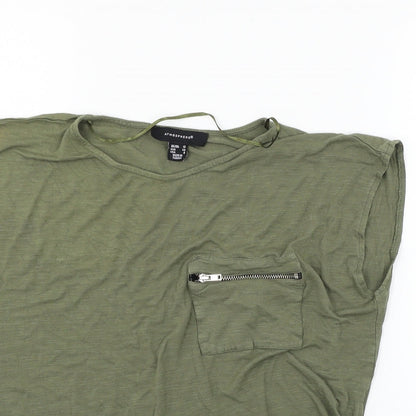 Womens UK Size 12 Atmosphere Green Basic T-Shirt
