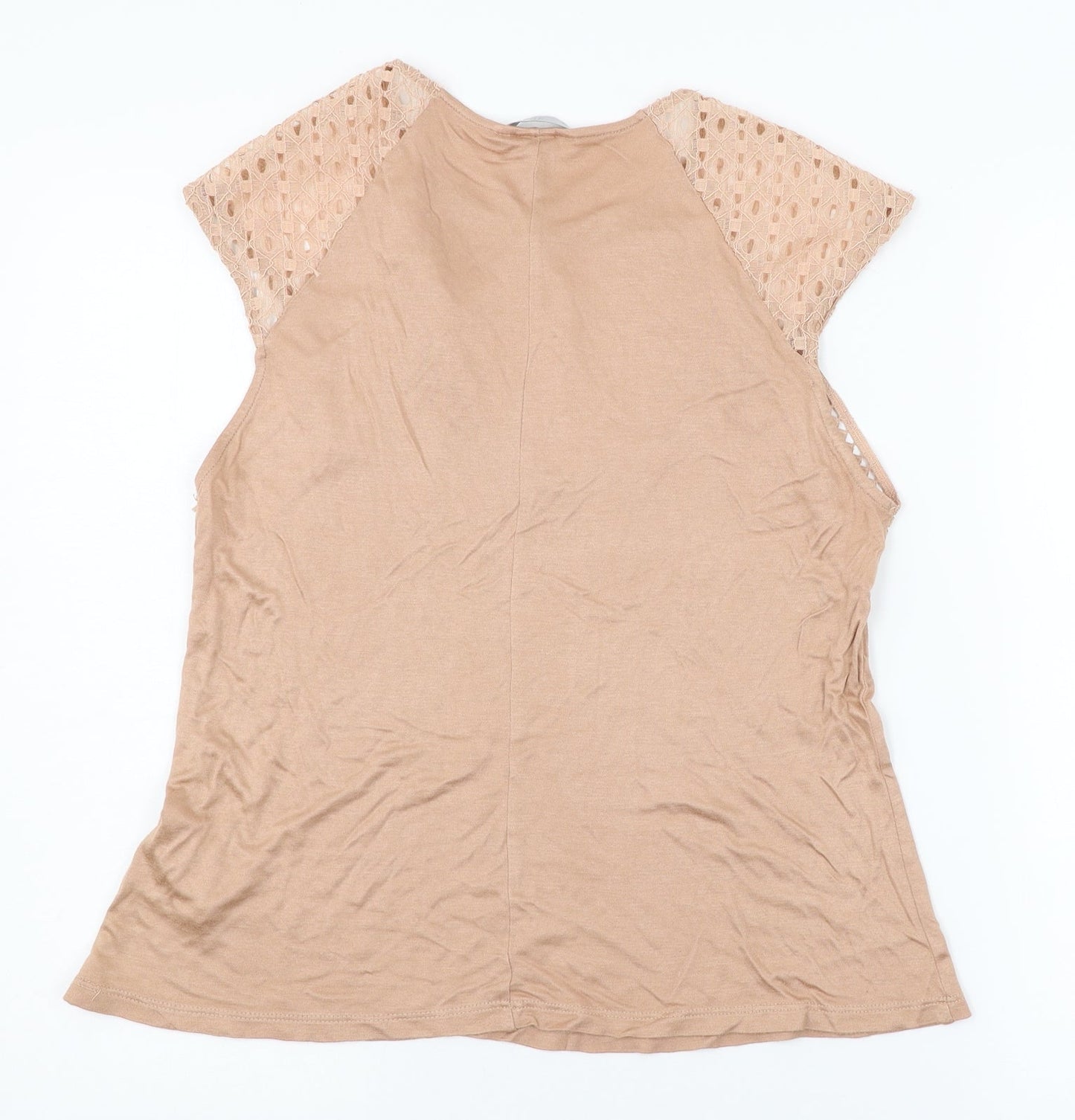 Womens UK Size M H&M Pink Basic T-Shirt