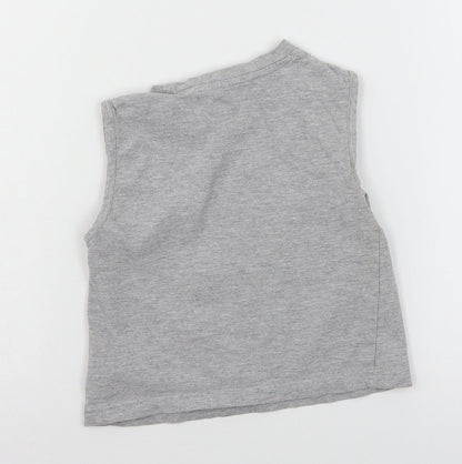 Matalan Boys Grey  Jersey Basic Tank Size 3 Years  - Ride the surf