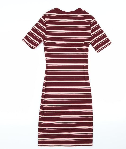 H&M Womens Multicoloured Striped  Pencil Dress  Size 4