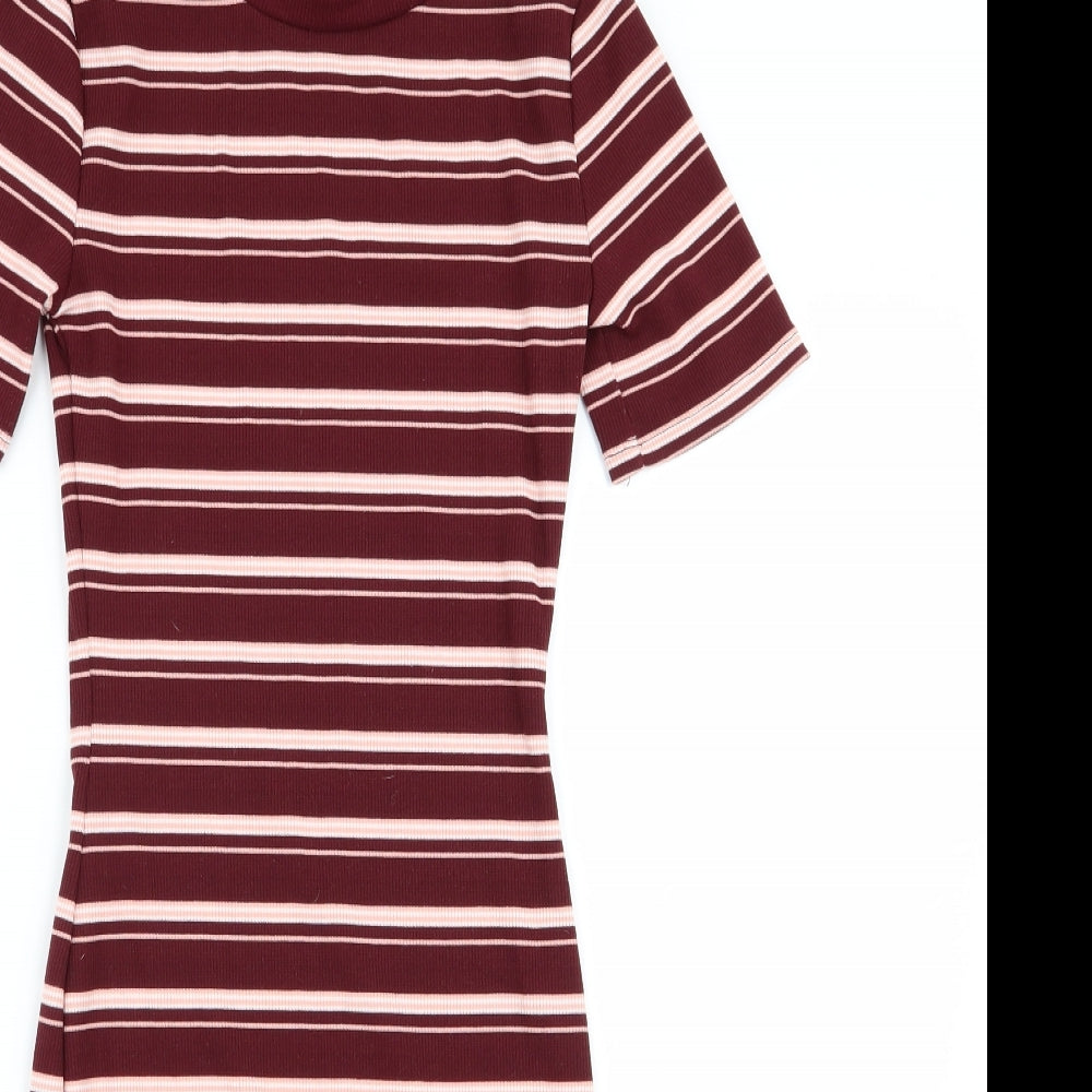 H&M Womens Multicoloured Striped  Pencil Dress  Size 4