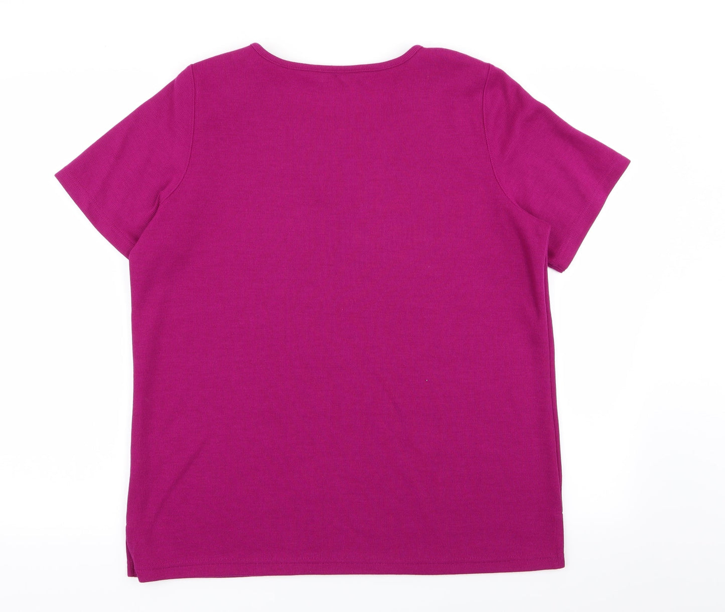 Womens UK Size M Bm collection Purple Basic T-Shirt