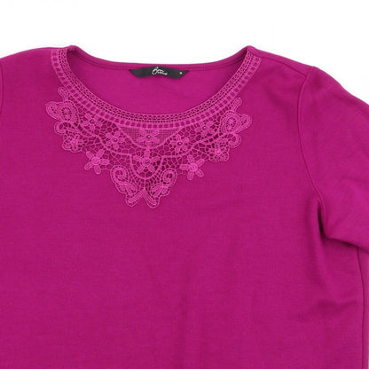 Womens UK Size M Bm collection Purple Basic T-Shirt