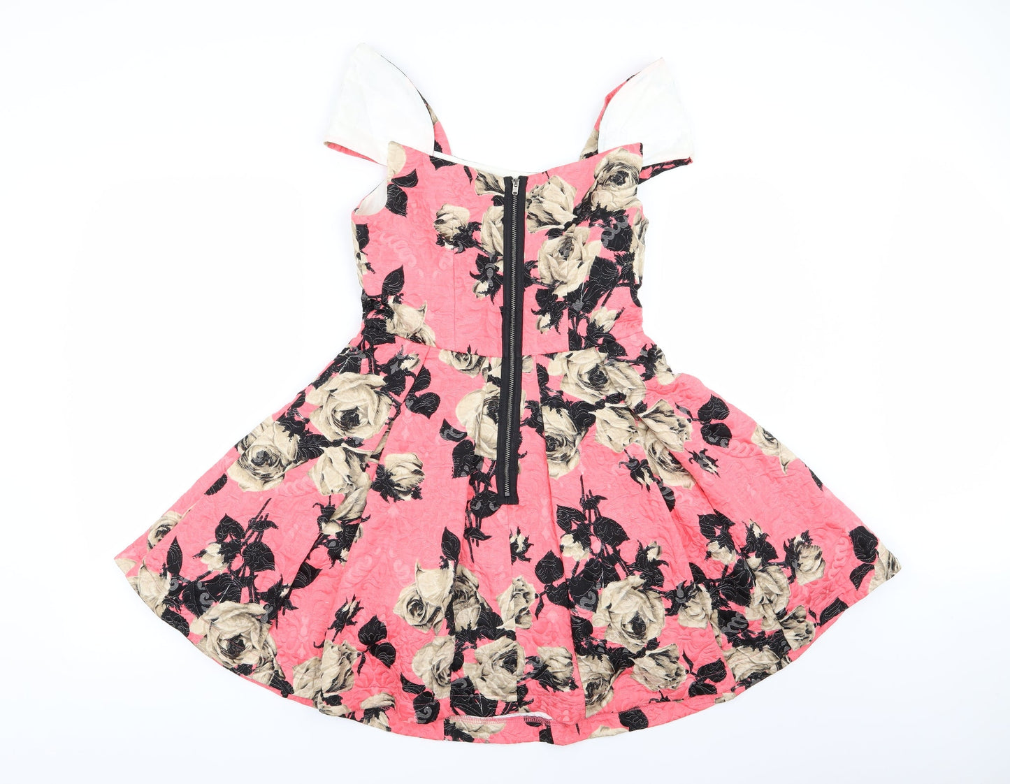 Topshop Womens Multicoloured Floral  Fit & Flare  Size 10