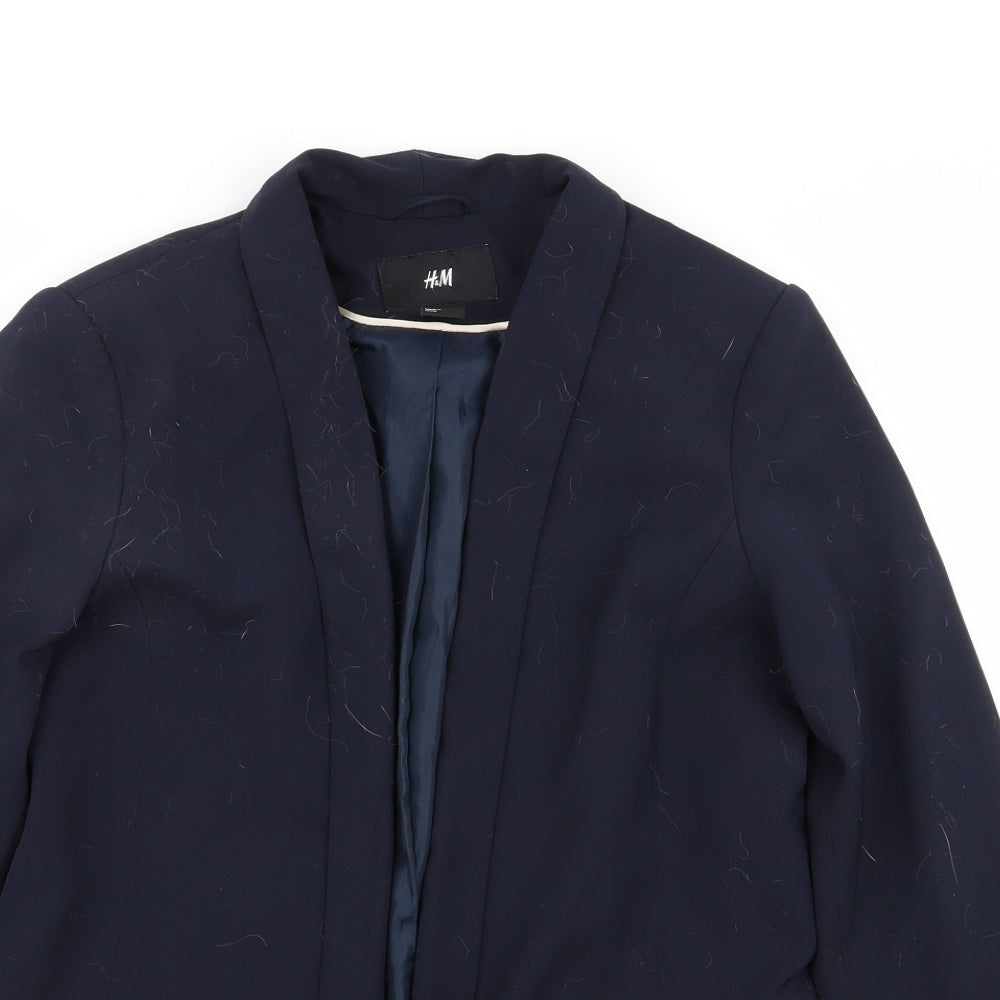 H&M Womens Blue   Jacket Blazer Size 10