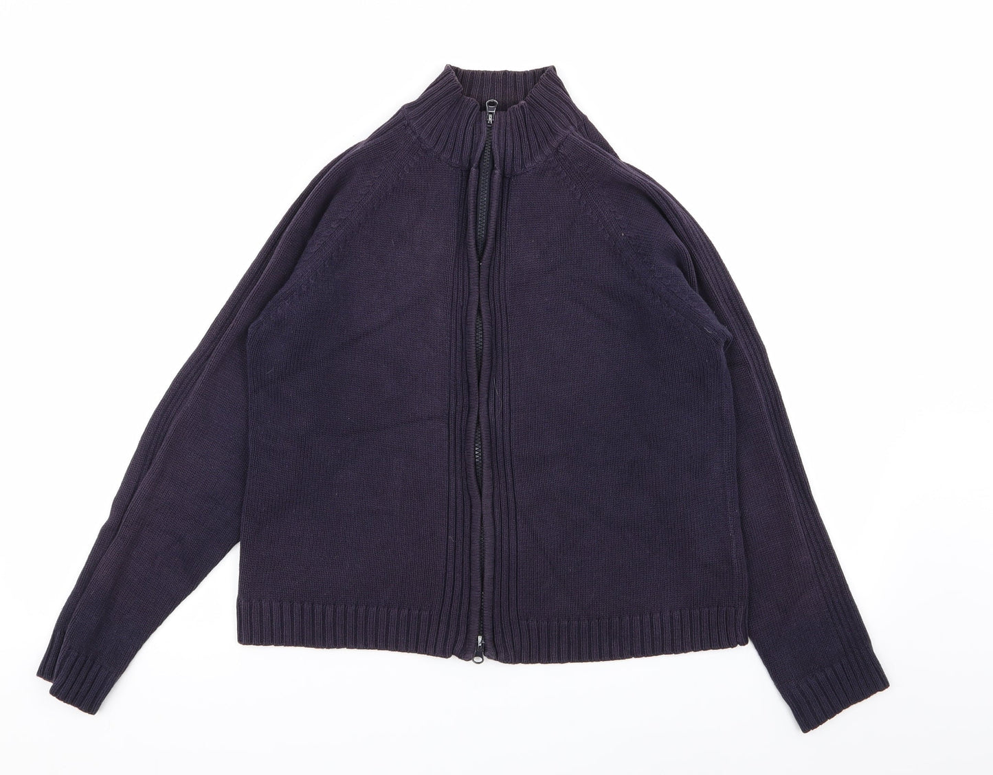 Womens UK Size 16 Essentials Blue Full Zip Jumper