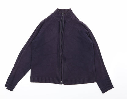 Womens UK Size 16 Essentials Blue Full Zip Jumper