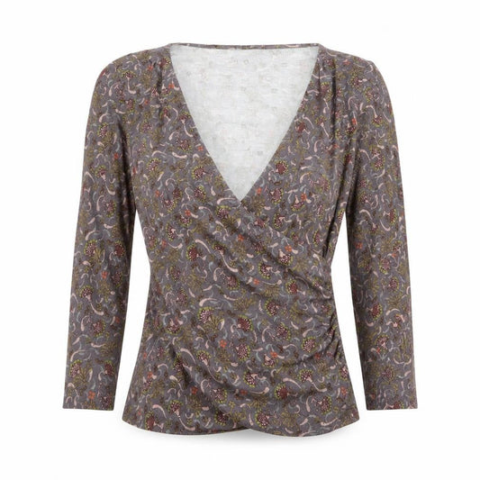 Laura Ashely  Womens Multicoloured Floral  Wrap T-Shirt Size 8