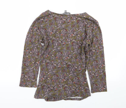 Laura Ashely  Womens Multicoloured Floral  Wrap T-Shirt Size 8
