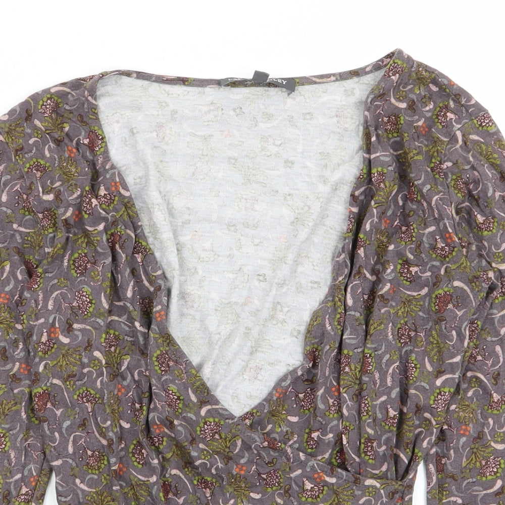 Laura Ashely  Womens Multicoloured Floral  Wrap T-Shirt Size 8