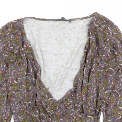 Laura Ashely  Womens Multicoloured Floral  Wrap T-Shirt Size 8