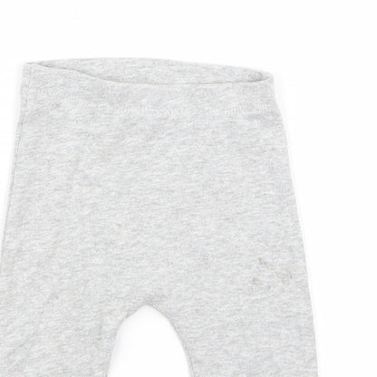 Matalan Girls Grey   Jogger Trousers Size 3-6 Months  - leggings