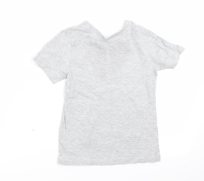 Asda George Girls Grey   Basic T-Shirt Size 4-5 Years