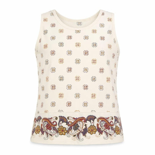 Womens UK Size L janique Beige Basic Tank