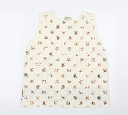 Womens UK Size L janique Beige Basic Tank